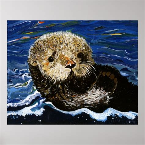 Cute Sea Otter Poster