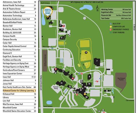 Kirkwood Community College Campus Map - Map