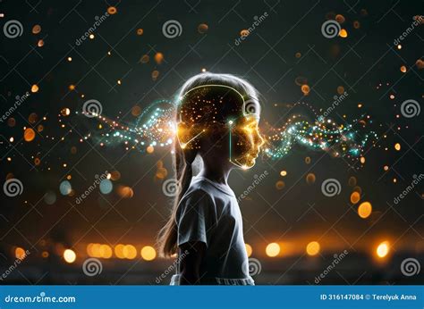 Child has EEG brain scan. stock illustration. Illustration of ...