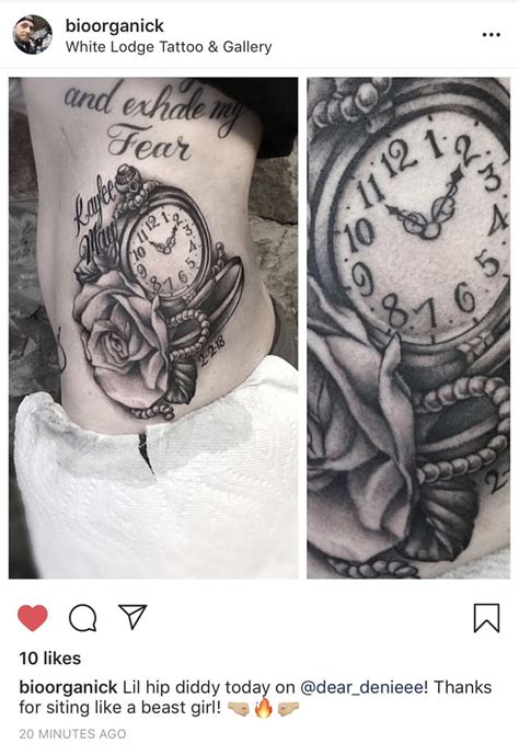 Pocket Watch And Rose Tattoo At White Lodge Tattoo In Glenwood Springs