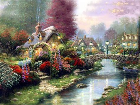 Free Thomas Kinkade Wallpaper Thomas Kinkade Art Thomas Kinkade