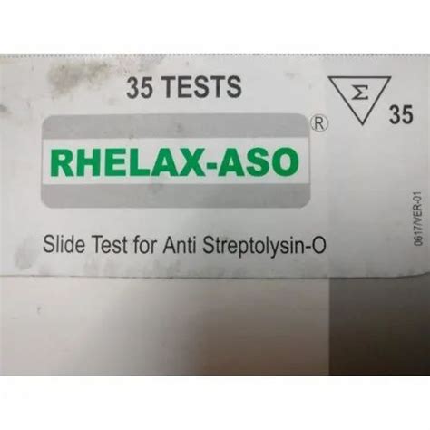 Rhelax Aso Rapid Slide Test Anti Streptolysin O At Rs 612piece In Gwalior