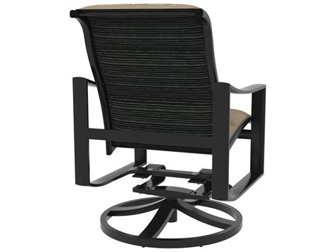 Tropitone Kenzo Padded Sling Aluminum Swivel Rocker Patio Dining Arm Chair Tp381569ps