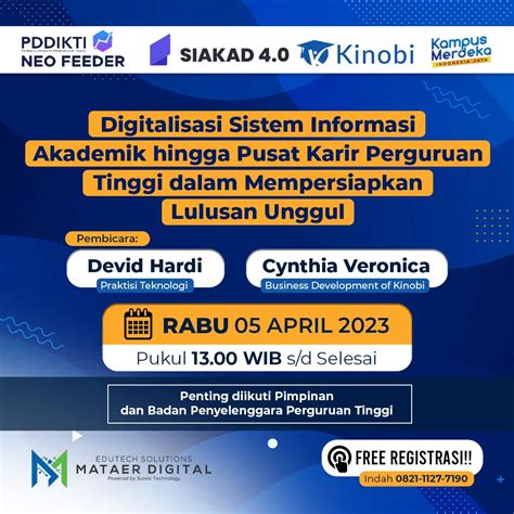 Webinar Digitalisasi SIAKAD Dalam Menciptakan Lulusan Unggul