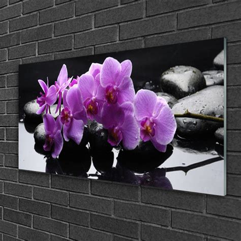 Brayden Studio Glasbild Flower Stones Floral Wayfair De