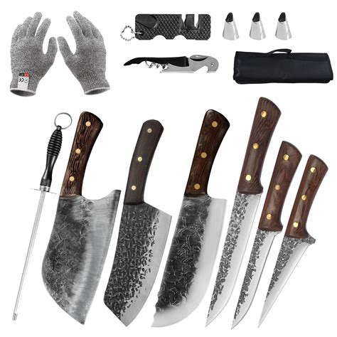 Fullhi 12pcs Professional Chef Knife Set Hand Forged In High Carbon