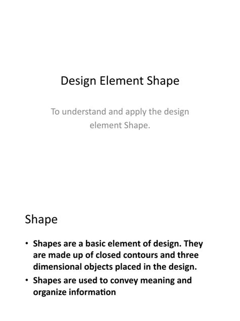 understanding shape  guide  applying  basic design element
