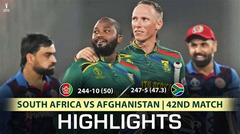 Cwc2023 Afghanistan Vs South Africa 42nd Match Full Highlights Sa Vs Afg Wc 2023 Highlights