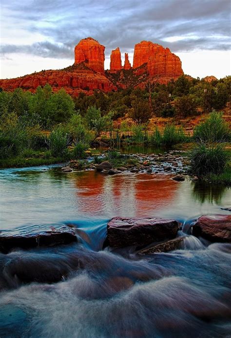 Sedona Arizona Cathedral Rock Water Reflections Fine Art