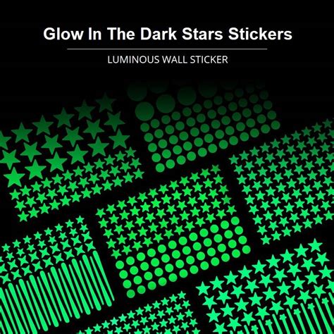 Luminous Moon Stars Wall Stickers For Kids Room Bedroom Living Room ...