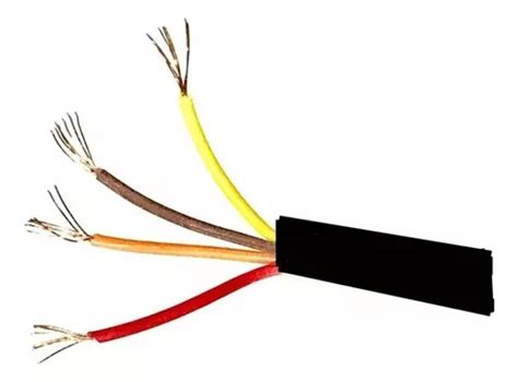 100m Cabo Manga 4 Vias 26awg 12 Volts Sem Blindagem Preto Frete grátis