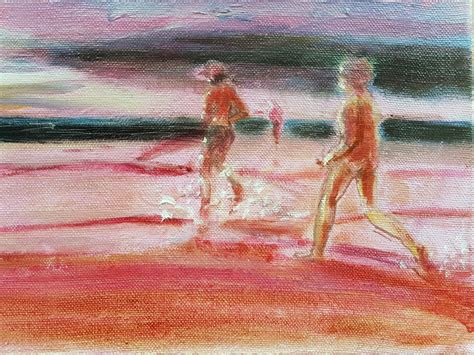 Beach Impression Painting By Katarzyna M Rymarz Artmajeur