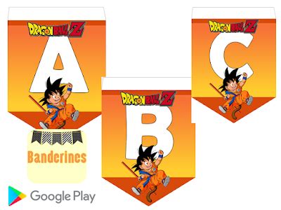 Toppers feliz cumpleaños Dragon Ball Z Dragones Banderines feliz