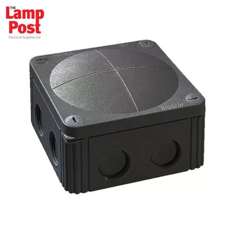 Black Wiska Combi Junction Box Ip Rated Outdoor Use