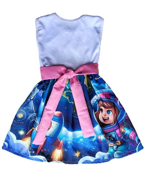 Vestido Infantil Temático Astronauta Elo7 Produtos Especiais