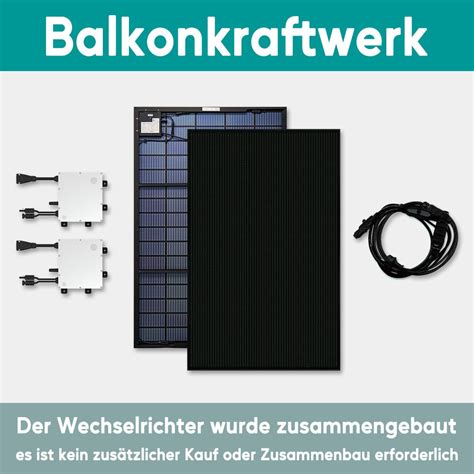 Balkonkraftwerks Kit Mit Watt Solarpanels Komplett Panels