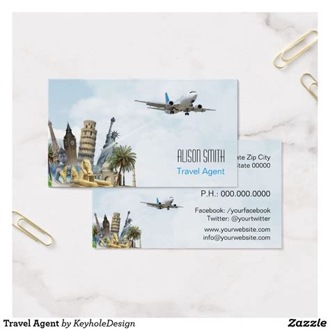 Travel Agent Business Card Zazzle Post Cards Travel Agent Cards