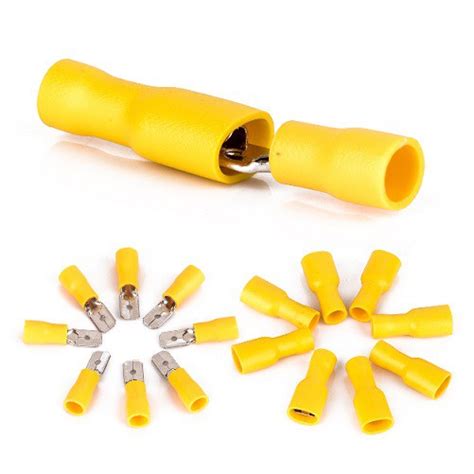 Jual Skun Blade Yellow Crimp Spade Connector Insulated Penyambung Kabel