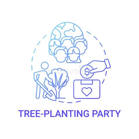 ícono De Concepto De Recaudación De Fondos Del Partido De Treeplanting