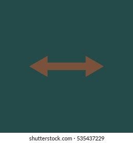 Vector Distance Icon Two Opposite Horizontal Stock Vector Royalty Free