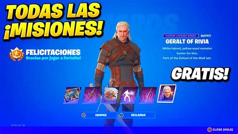 Como Completar Todas Las Misiones De Geralt De Rivia En Fortnite