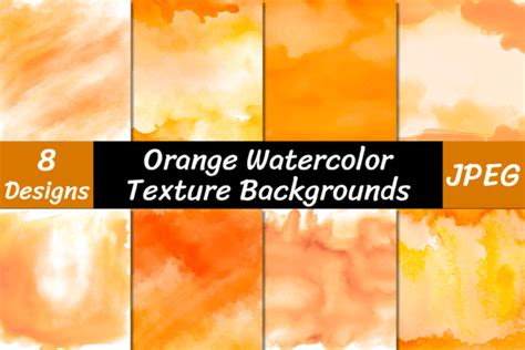 Orange Watercolor Texture Backgrounds Graphic by VYCstore · Creative ...