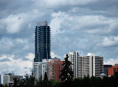 edmonton alberta cityscape  skyline editorial photography image