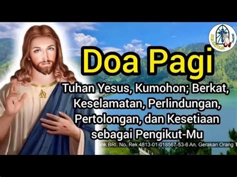 Doa Pagi Kumohon Berkat Keselamatan Perlindungan Pertolongan Dan