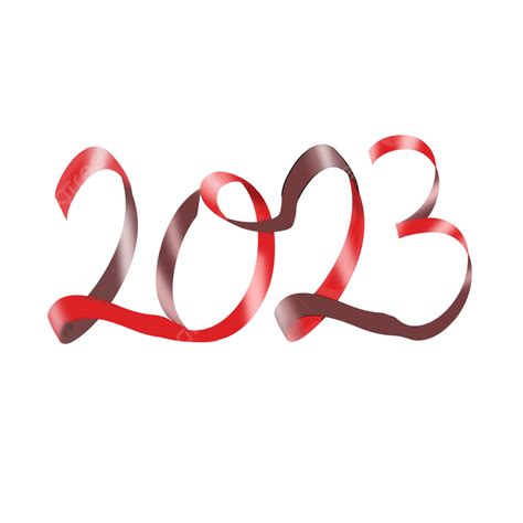 Happy New Year 2023 Red Ribbon Calendar 2023 Happy New Year New Year