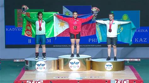 Phs Vanessa Sarno Wins Gold Medals Asian Weightlifting Championships