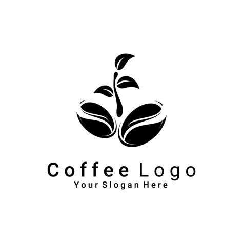 LOGO BLACK COFFEE BEAN 4909683 Vector Art At Vecteezy