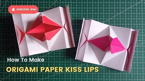 Origami Paper Kiss Lips Origami Bentuk Bibir Youtube