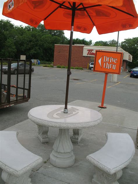 Complete Table with Benches - Country Garden Concrete