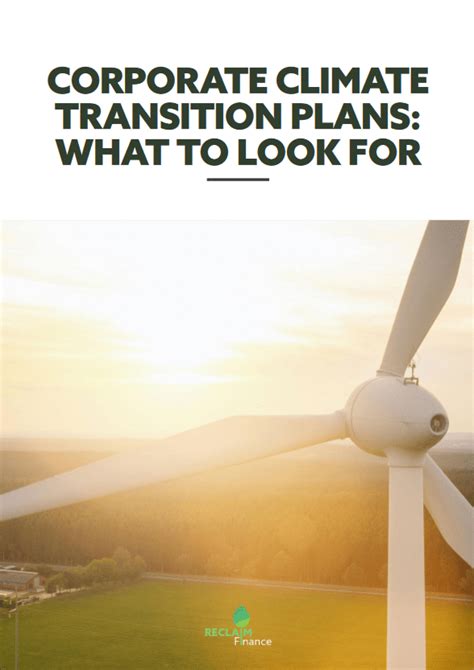 Corporate Climate Transition Plans What To Look For Reclaim Finance