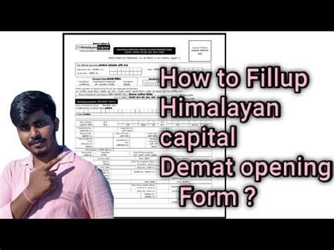 How To Fillup Demat Account Opening Form In Himalayan Capital By