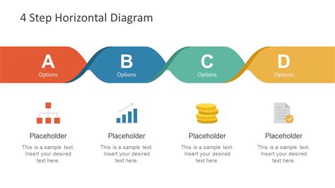 Step Horizontal Diagram For Powerpoint Slidemodel