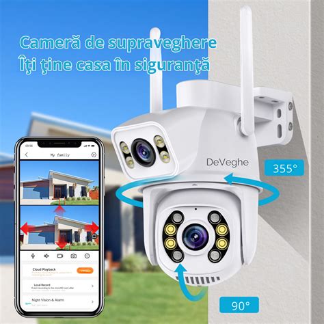 Camera De Supraveghere Dubla Wifi Deveghe Mp Full Hd Exterior Sau