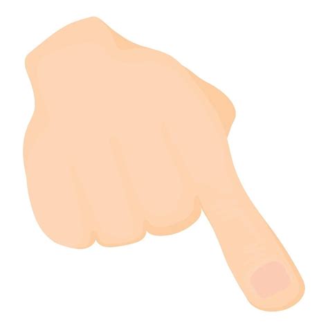 One finger icon, cartoon style 15120296 Vector Art at Vecteezy