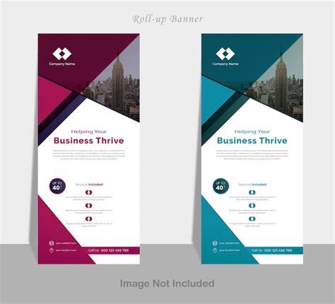 Premium Vector Business Roll Up Standee Design Banner Template