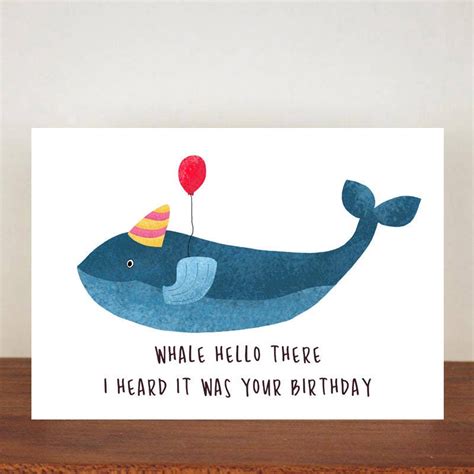 Whale Birthday Card Paper Greeting Cards Birthday Cards Etna Pe