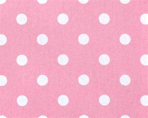 White And Pink Polka Dot Fabric Cotton Fabric By The Yard Polka Dot