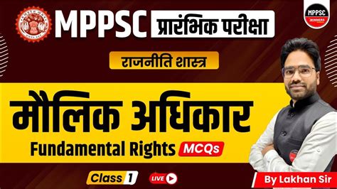 Mppsc Pre Exam Political Science Fundamental Rights Political