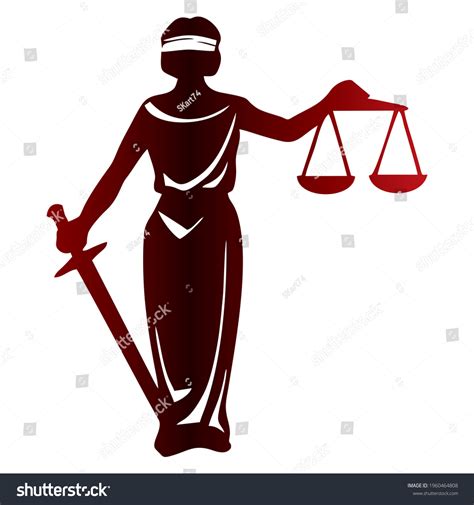 Lady Justice Logo Vector Illustration Goddess Stock Vector Royalty