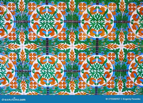 Traditional Andalusian Patterns Of Ceramic Tile El Puerto Spain Stock