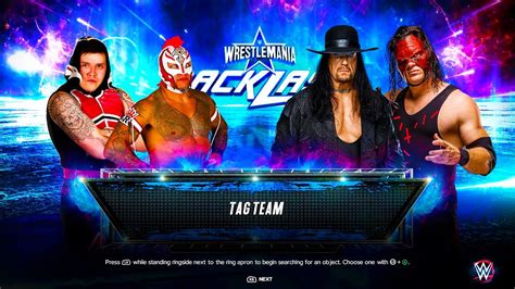 Rey And Dominik Mysterio Vs Undertaker Kane Wwe 2k23 Youtube