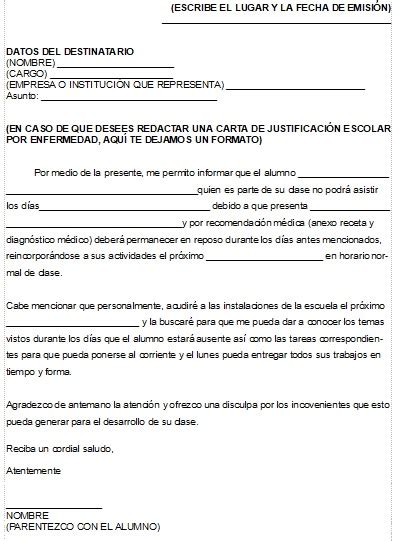 Carta de Justificación Formatos y Ejemplos Mil Formatos