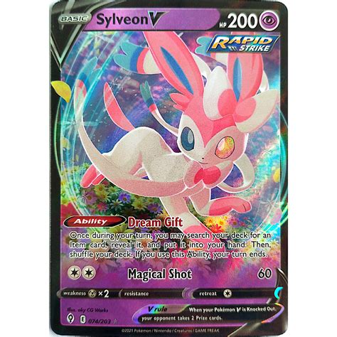 Pokemon TCG Sylveon V 074 203 Evolving Skies Full Art Ultra Rare Card