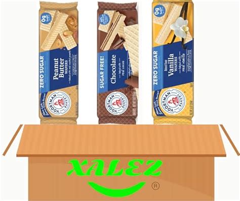 Voortman Bakery Zero Sugar Wafers 9 Oz 1 Vanilla 1 Chocolate 1 Peanut Butter Xalez