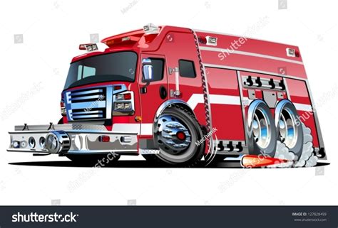 Vector Cartoon Rescue Truck Stock Vector (Royalty Free) 127828499 ...