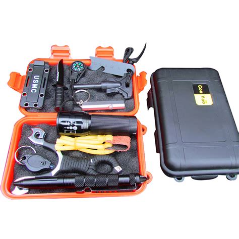 Aanbieding Ipree In Upgraded Outdoor Edc Survival Kit Case Sos